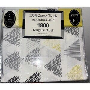 100% Cotton Touch At American Linen 6pcs king sheet set, 1900TC, 16"